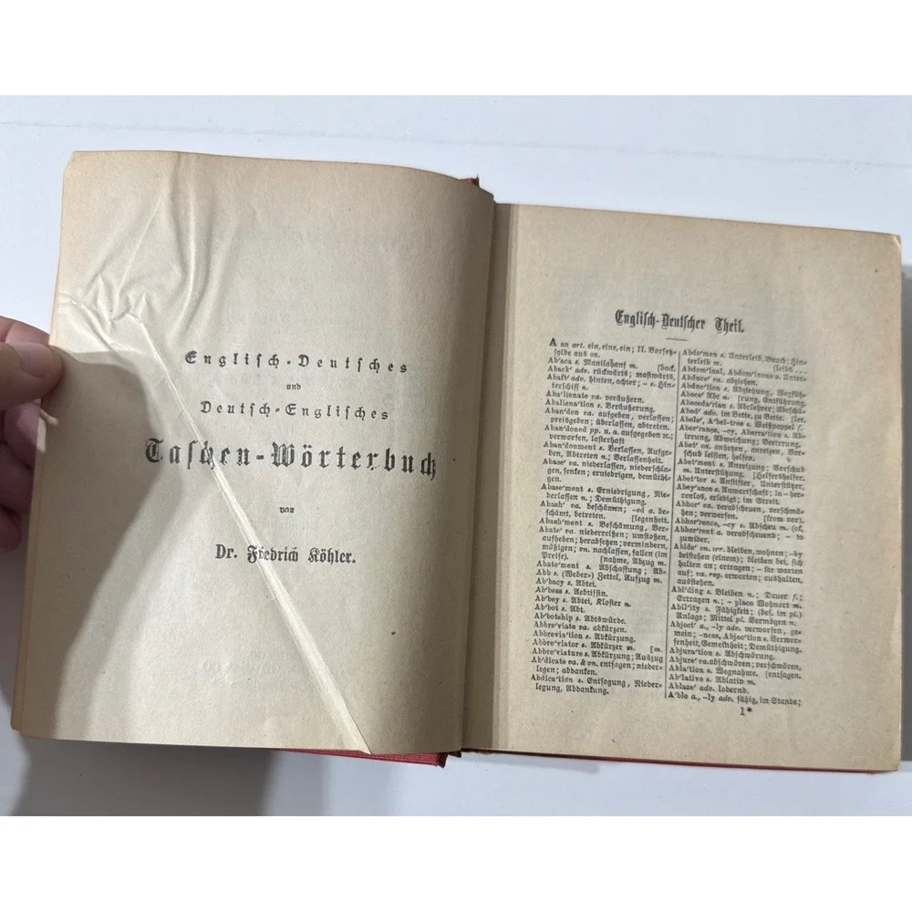 Kohler's Germans English Dictionary‎ by Dr Frederich Kohler Illustrated HC - Picture 3 of 16